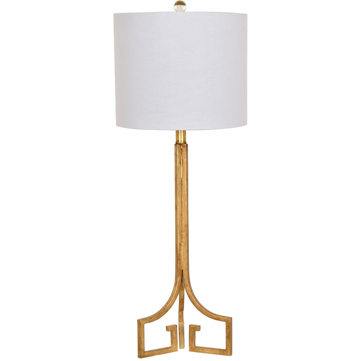 Lux 34 inch 150 watt Gold Leaf Table Lamp Portable Light