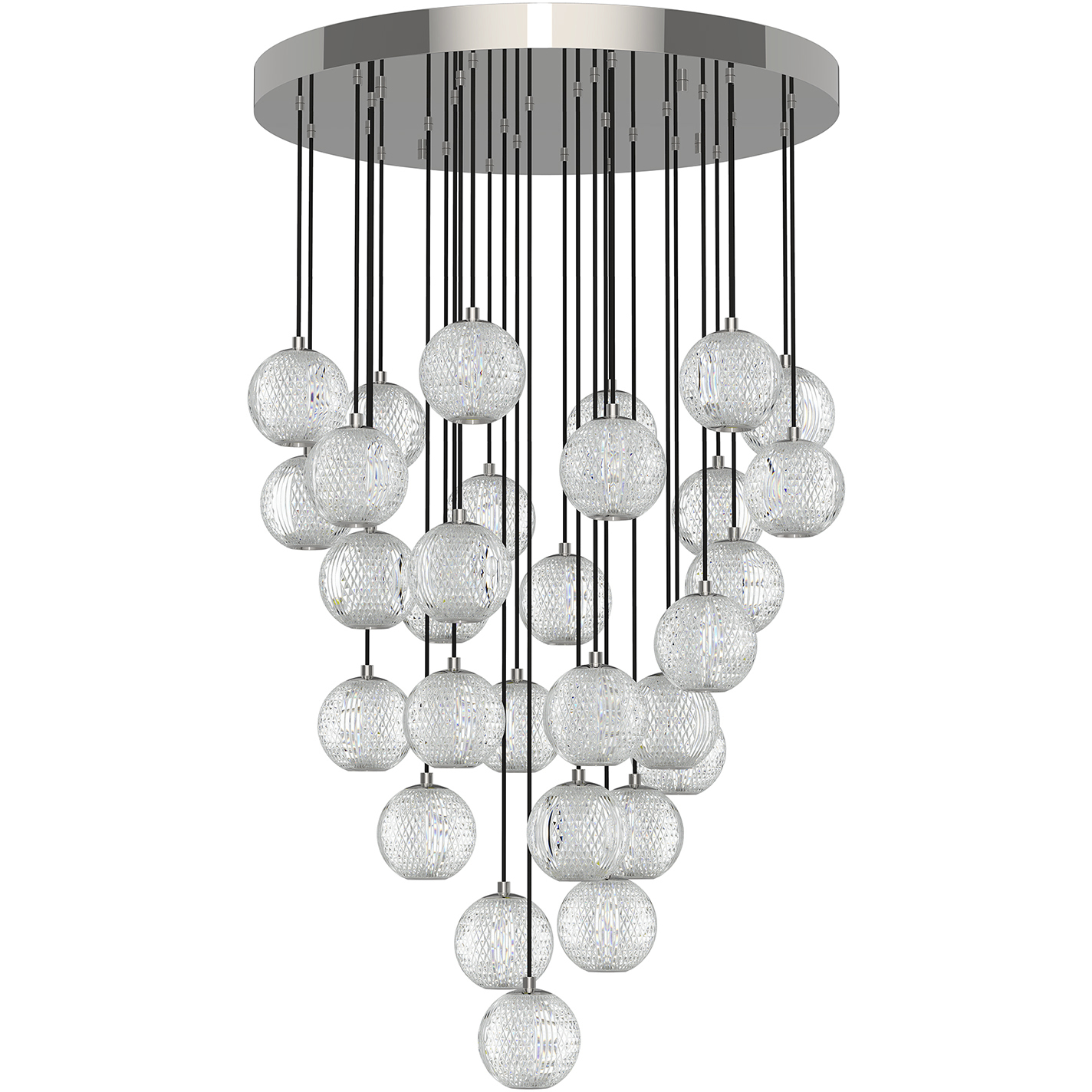 Marni LED 25.63 inch Polished Nickel Multi Pendant Ceiling Light