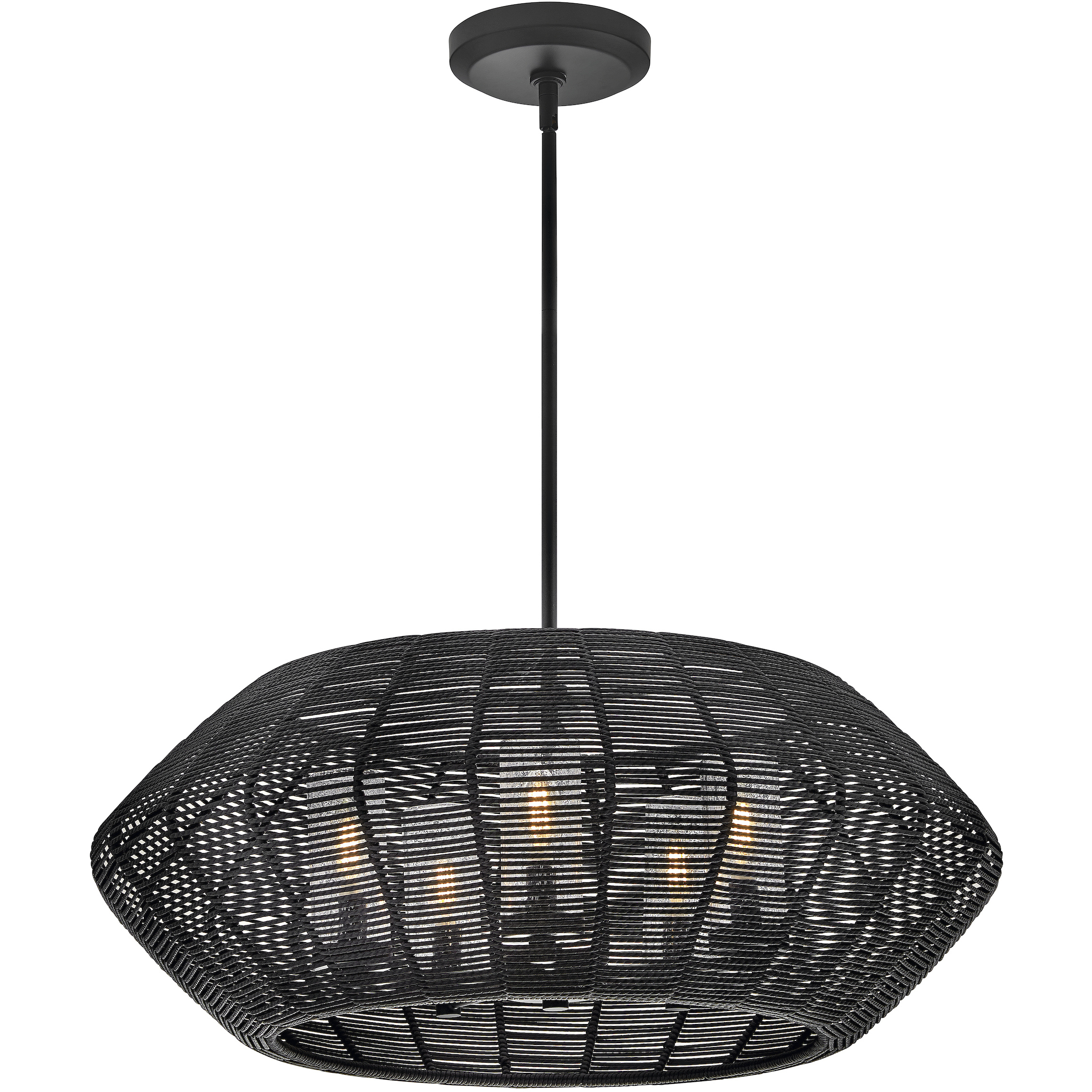 Lisa McDennon Open Air Luca LED 28 inch Black Outdoor Chandelier in 12V LED