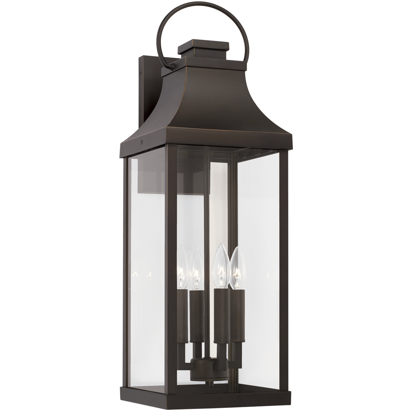Bradford 4 Light 27 inch Oiled Bronze Outdoor Wall Lantern in Incandescent