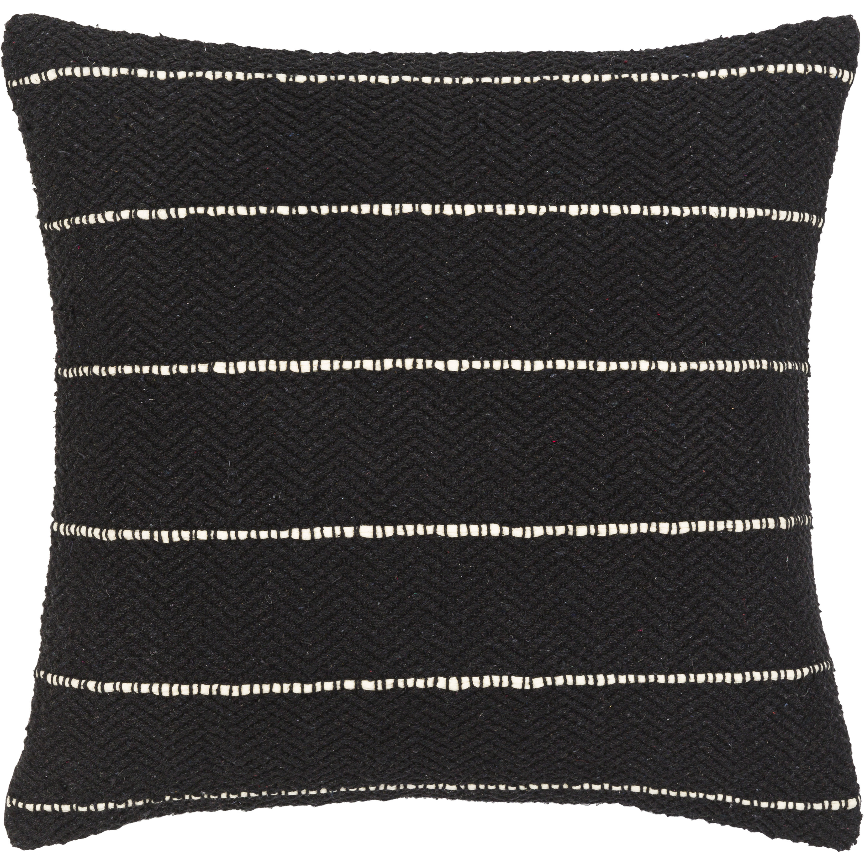 Ontario 20 inch Black Pillow Kit in 20 x 20, Square