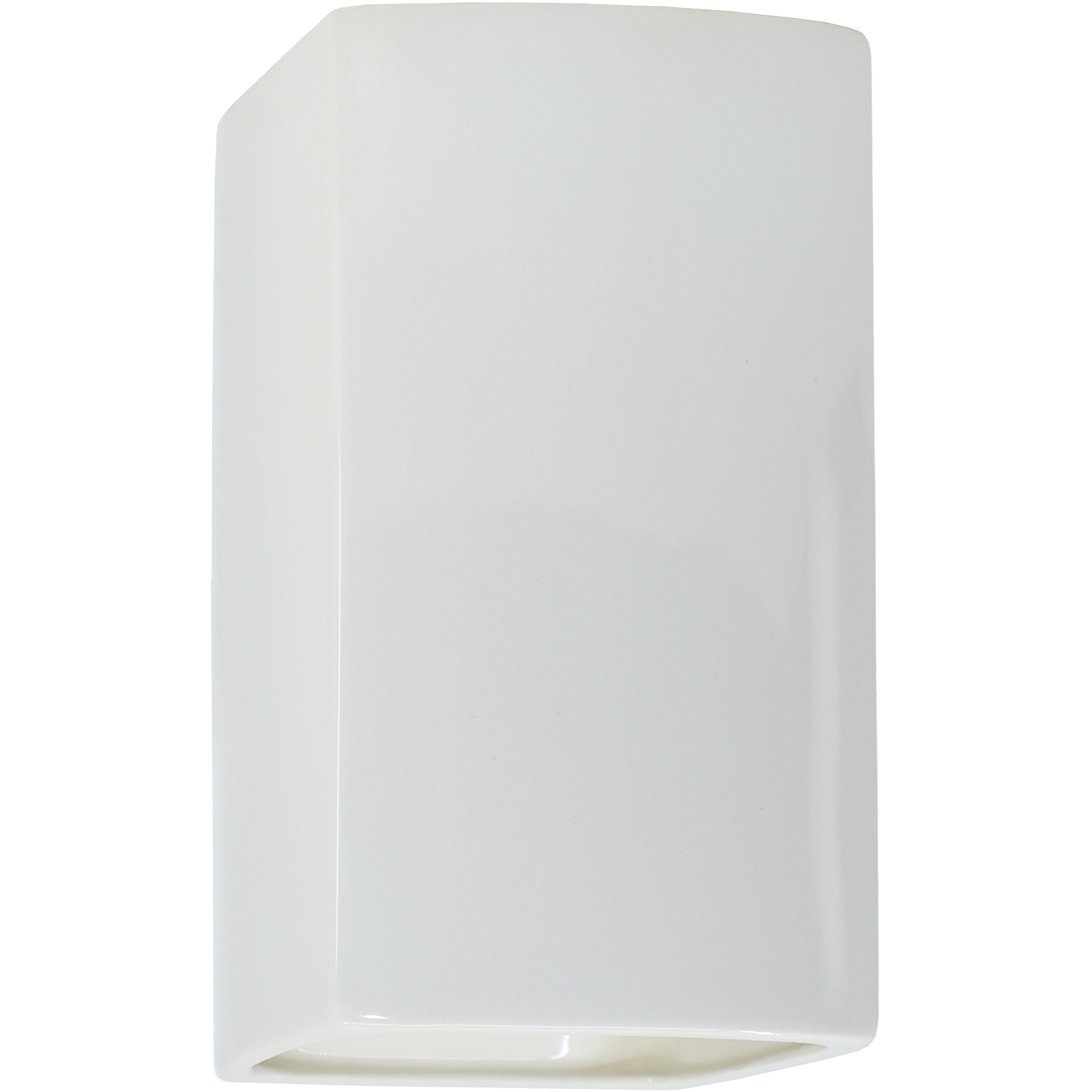 Ambiance Rectangle LED 13.5 inch Gloss White Outdoor Wall Sconce, Large