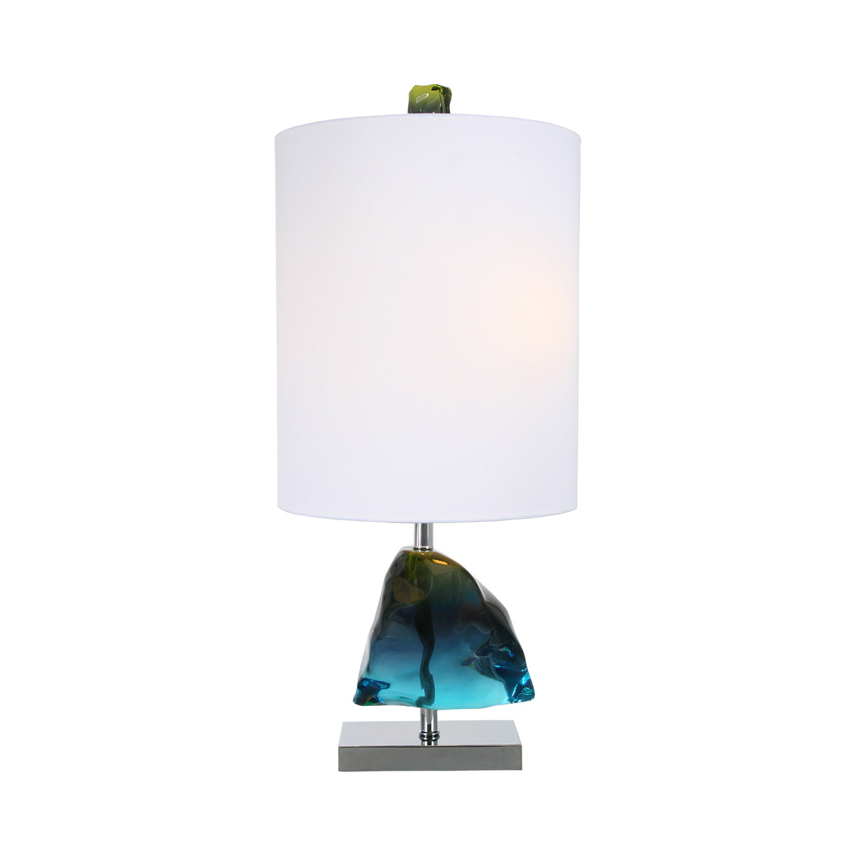 Azure Gem 39 inch 150 watt Chrome Table Lamp Portable Light, Natures Splendor