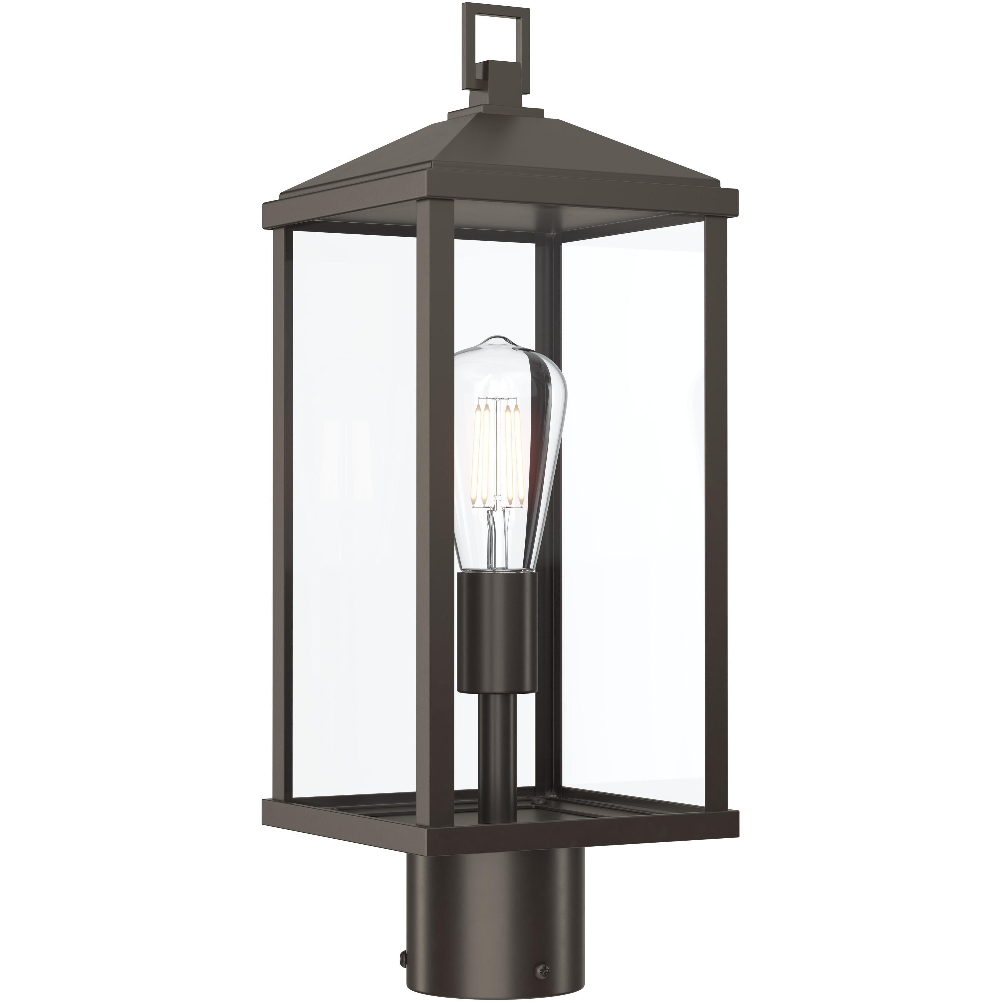 Cantley 1 Light 18.25 inch Antique Bronze Outdoor Post Mount Lantern Light