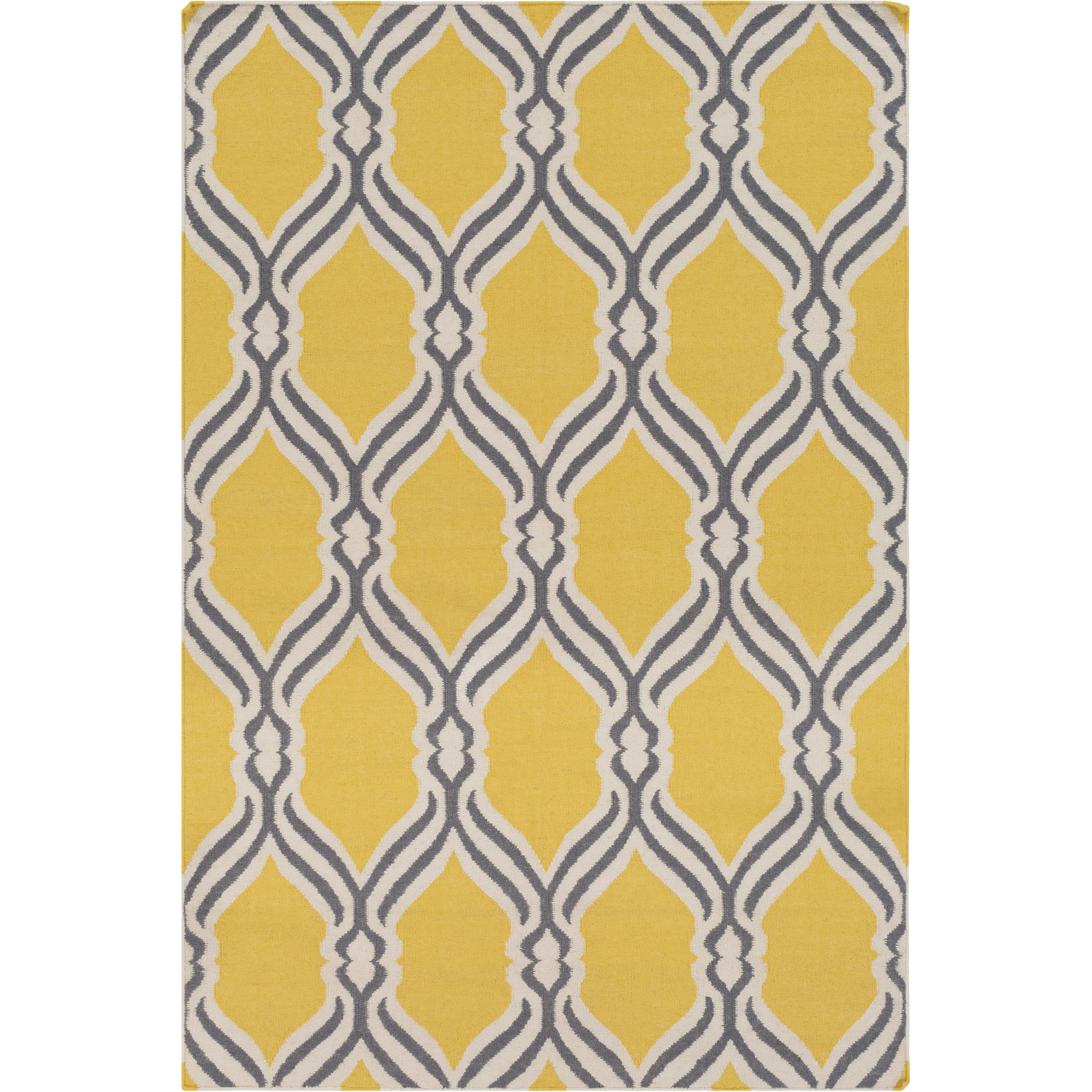 Rivington 120 X 96 inch Yellow and Neutral Area Rug, Wool