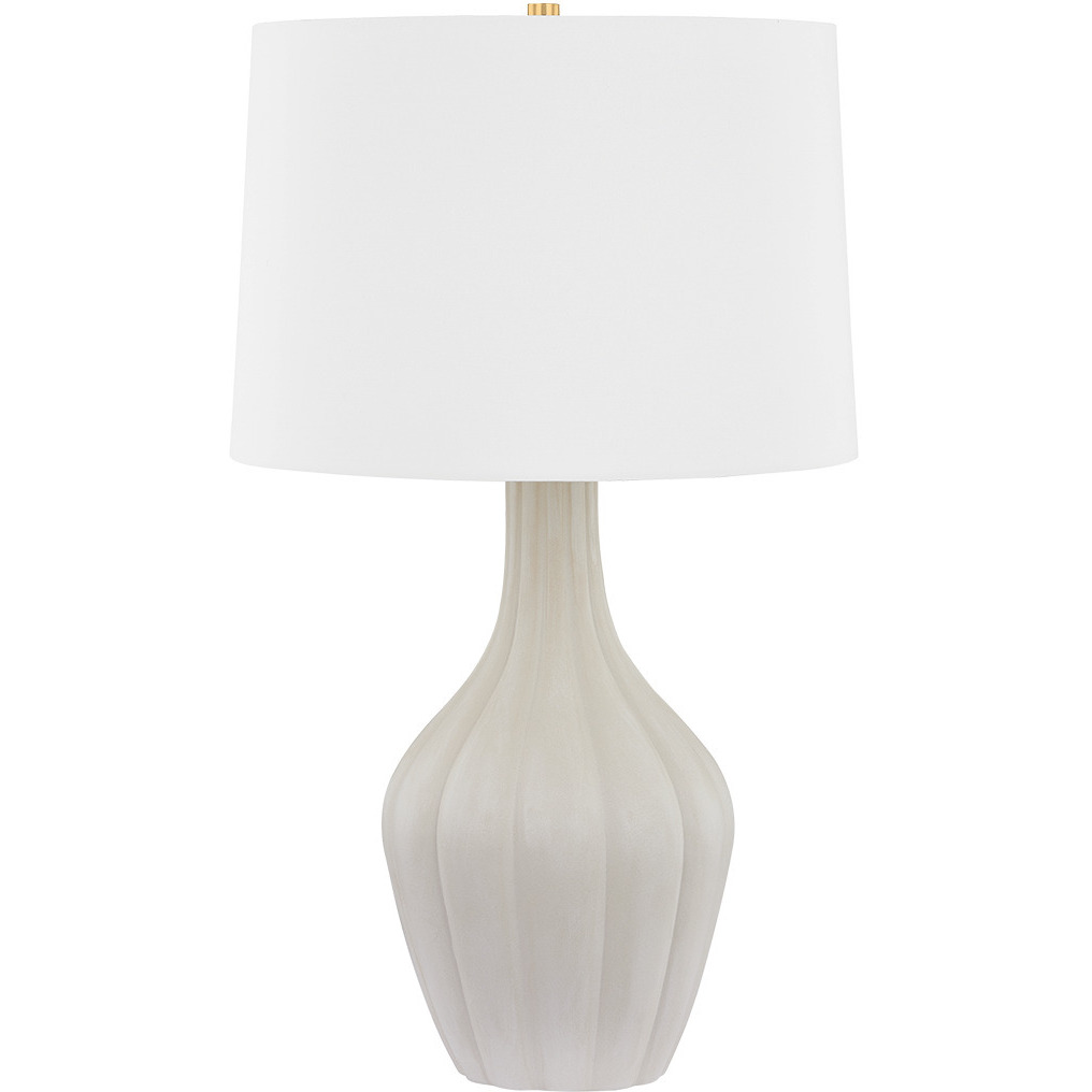 Glendora 31.5 inch 25 watt Aged Brass and Ceramic Misty Morning Table Lamp Portable Light