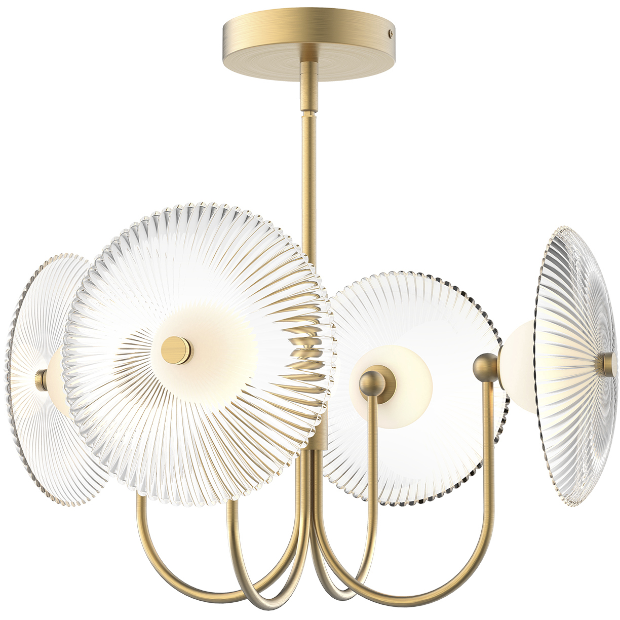 Alora Mood Hera LED 21 inch Brushed Gold Pendant Ceiling Light