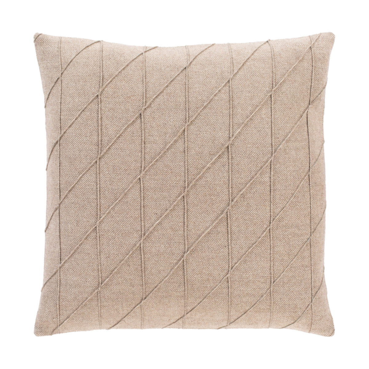 Brenley 22 X 22 inch Camel/Black/Beige Pillow Kit, Square