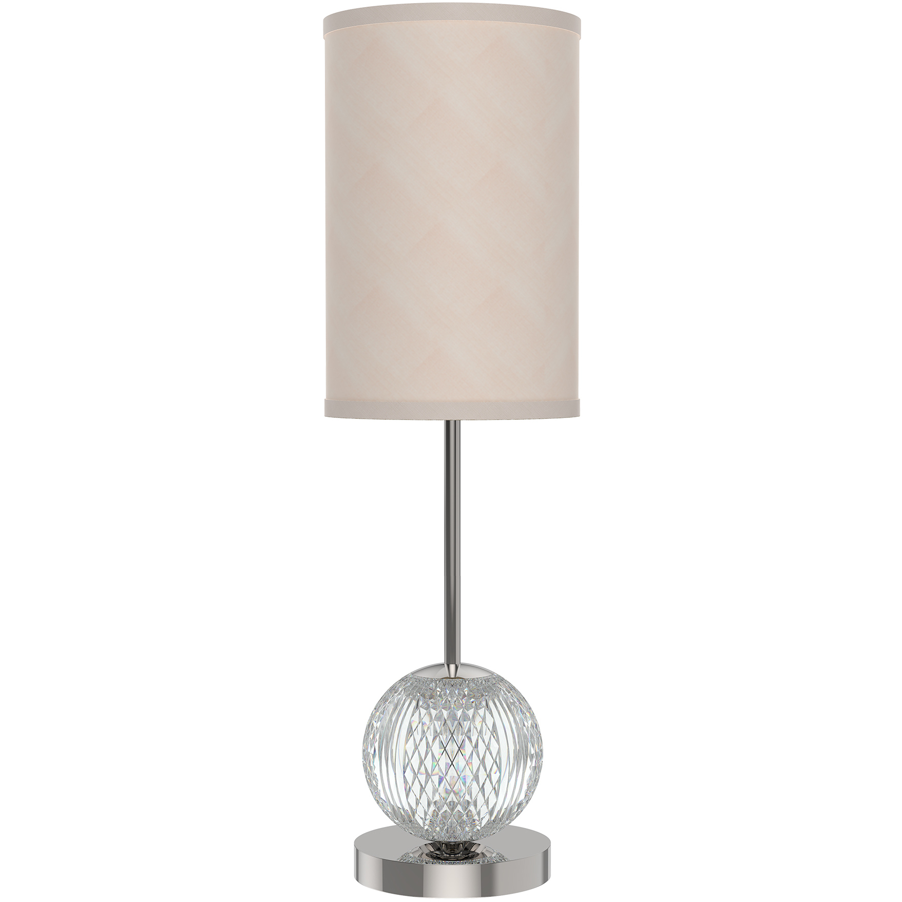 Marni 21.5 inch 12 watt Polished Nickel/White Linen Table Lamp Portable Light