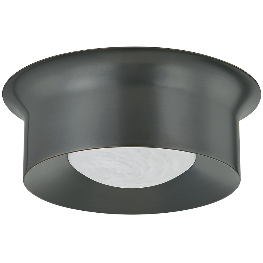 Noxon LED 13.75 inch Distressed Bronze Flush Mount Ceiling Light