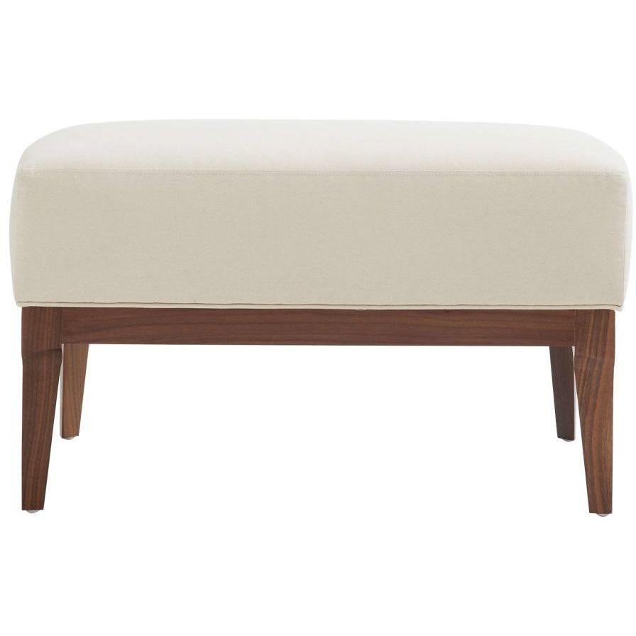 Laurette 18 inch White Ottoman