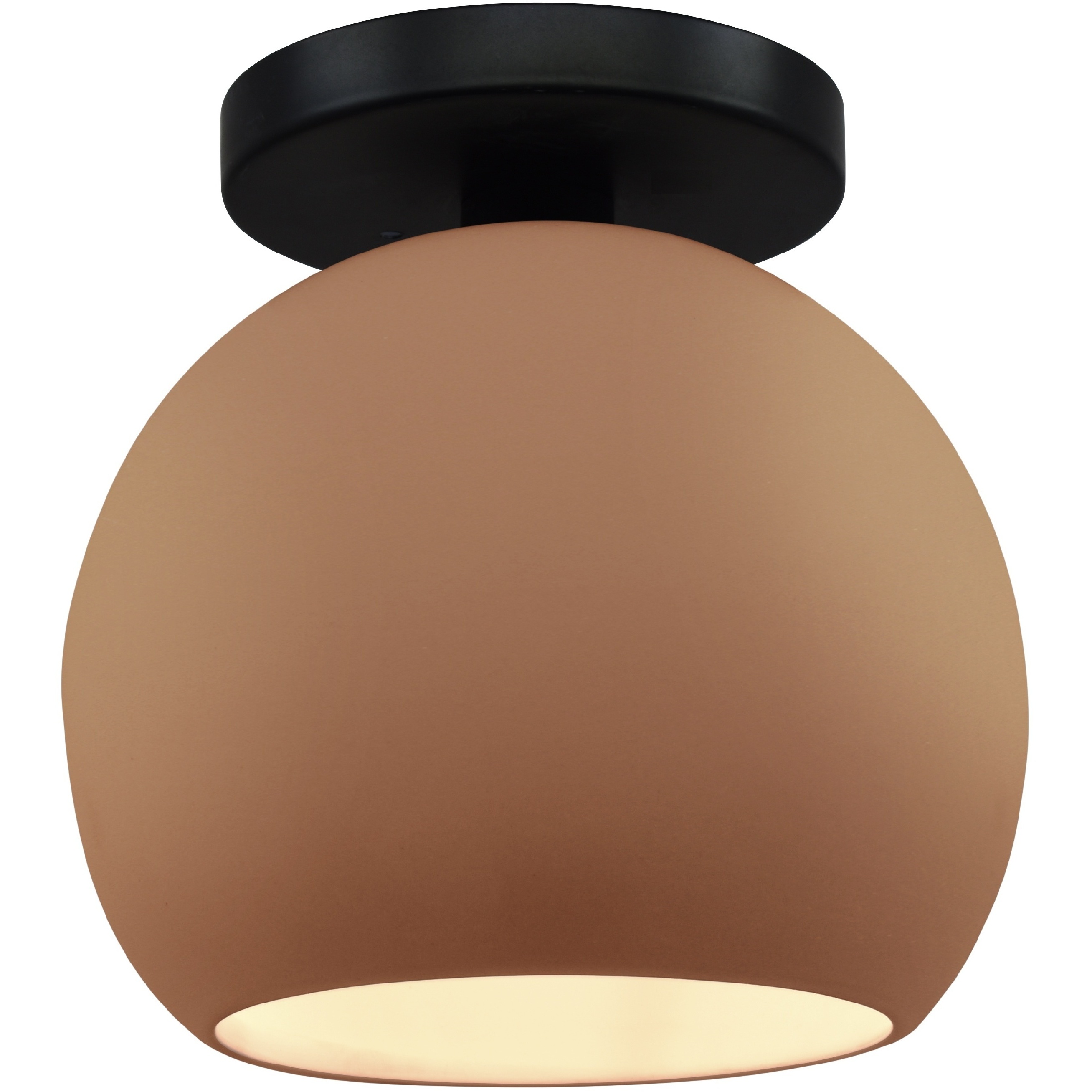 Radiance 1 Light 10 inch Adobe and Matte Black Semi Flush Ceiling Light