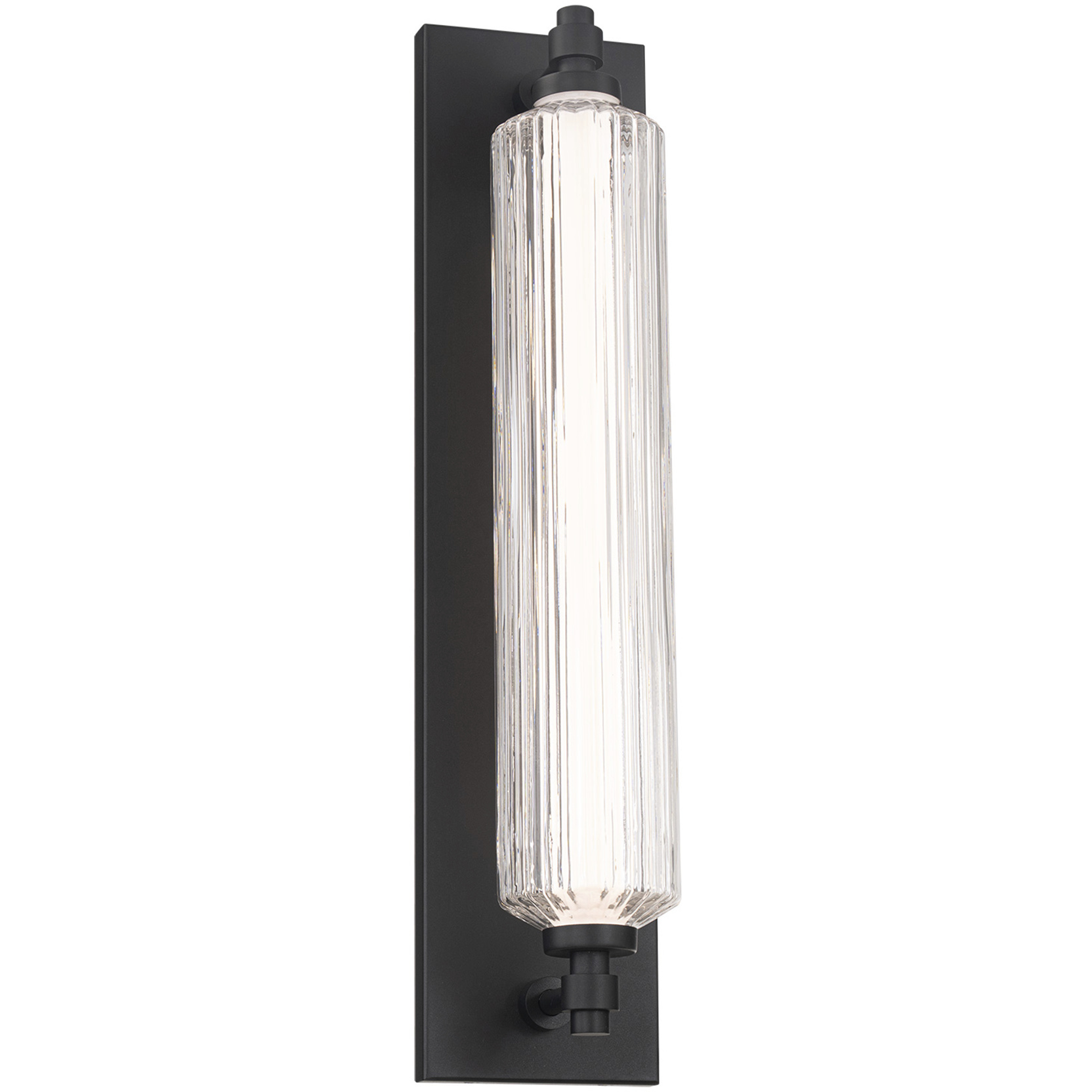 Portos LED 25 inch Black Outdoor Wall Light, dweLED