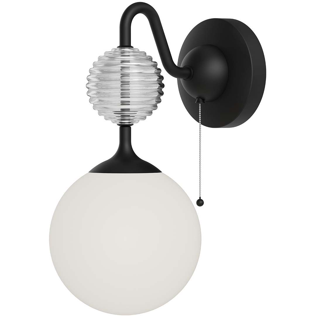 Alora Mood Celia 1 Light 6 inch Matte Black Wall/Vanity Light Wall Light