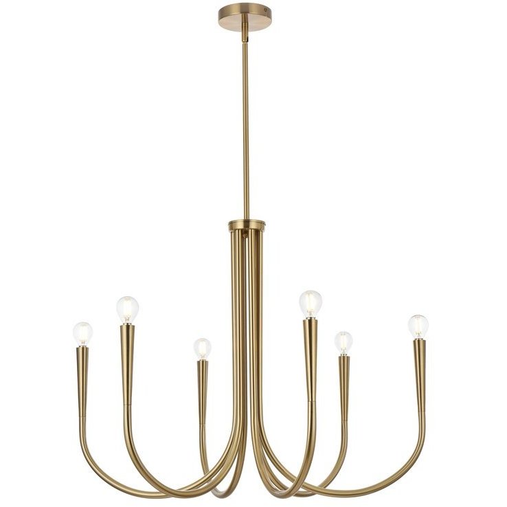 Layne 6 Light 30 inch Gold Chandelier Ceiling Light