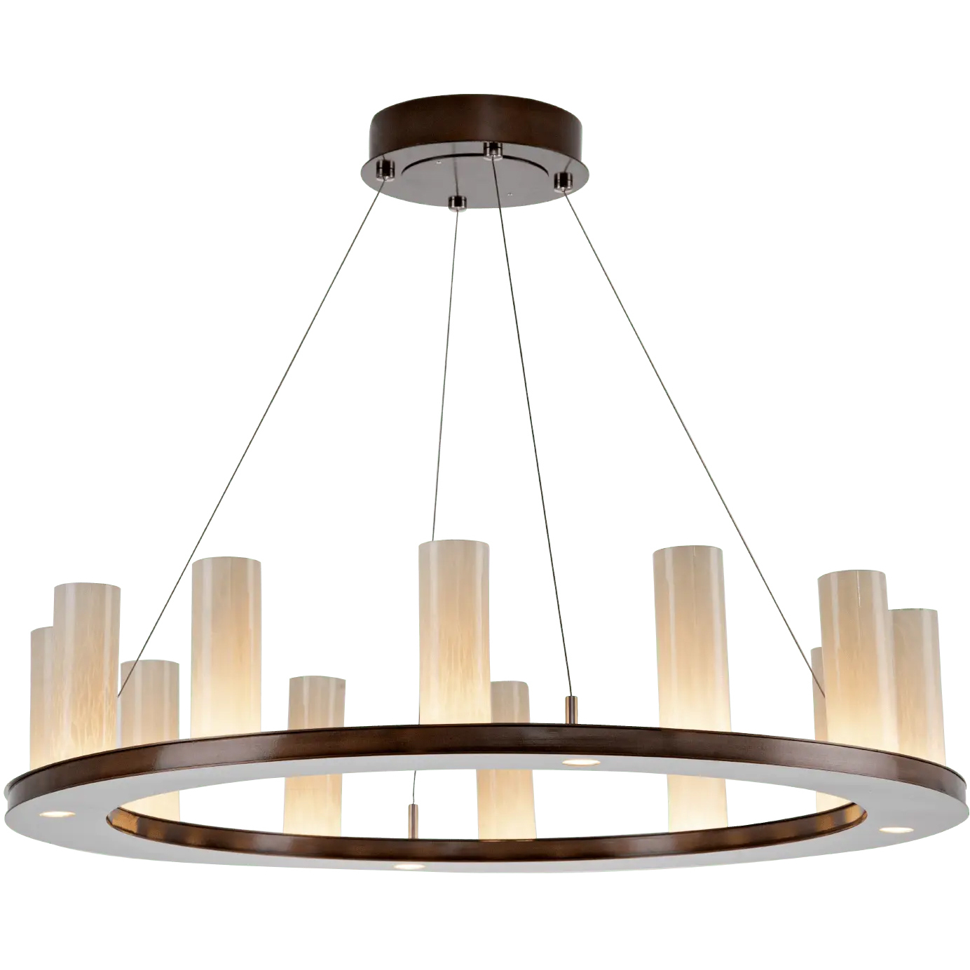 Carlyle Corona LED 34 inch Gilded Brass Ring Chandelier Ceiling Light