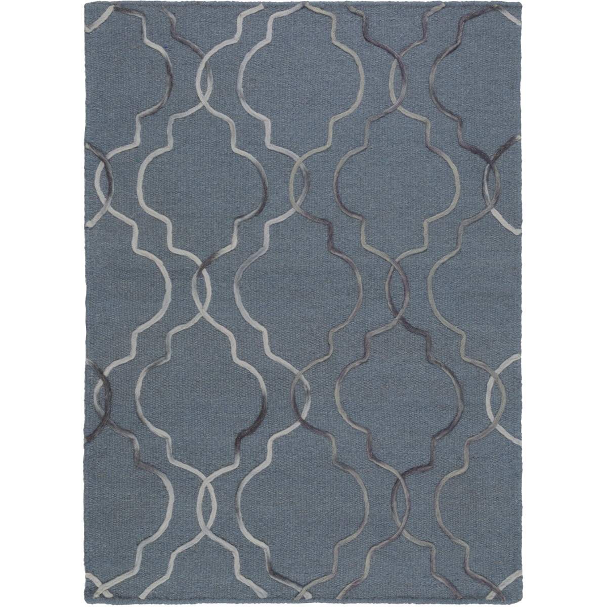 Seabrook 36 X 24 inch Denim, Black, Ivory Rug