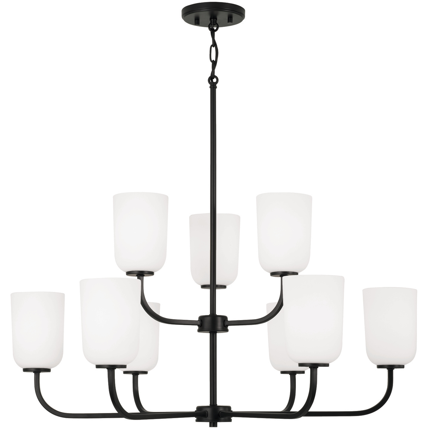 Lawson 9 Light 32 inch Matte Black Chandelier Ceiling Light