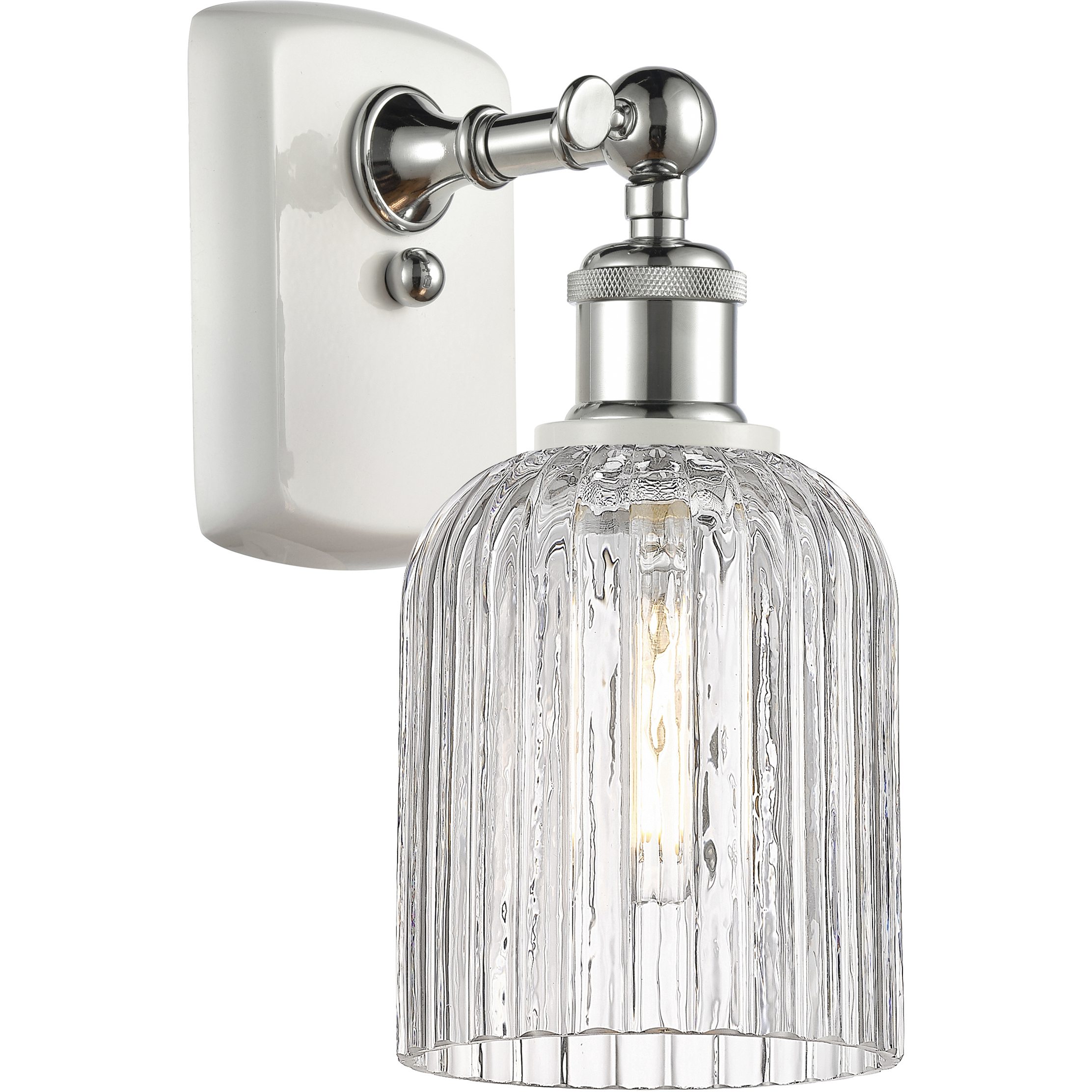 Ballston Bridal Veil 1 Light 5 inch White Polished Chrome Sconce Wall Light