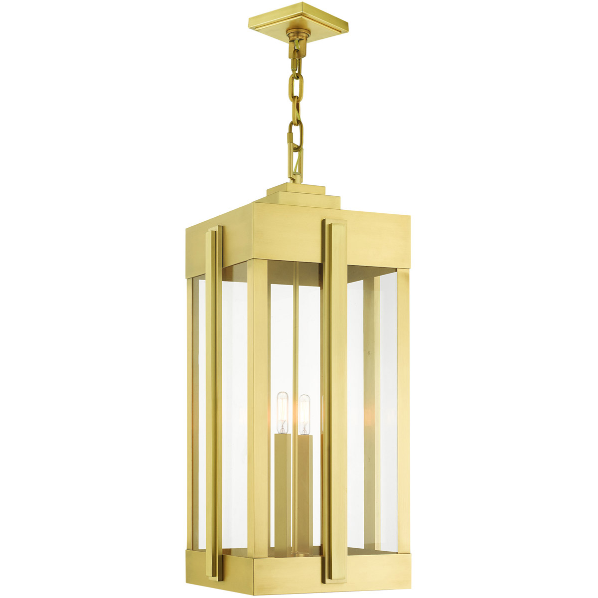 Lexington 4 Light 12.63 inch Natural Brass Outdoor Pendant Lantern