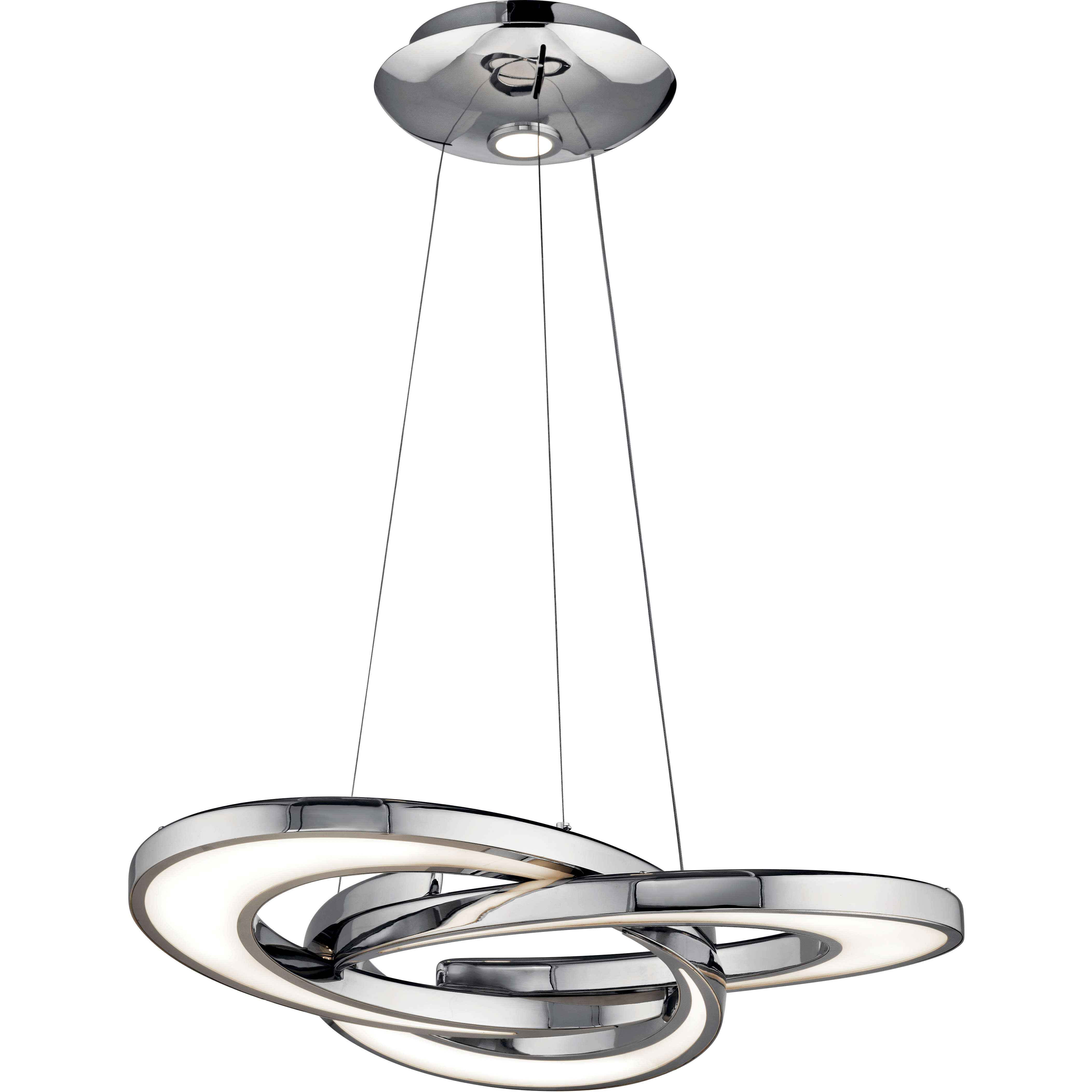 Destiny LED 27.75 inch Chrome Chandelier Ceiling Light