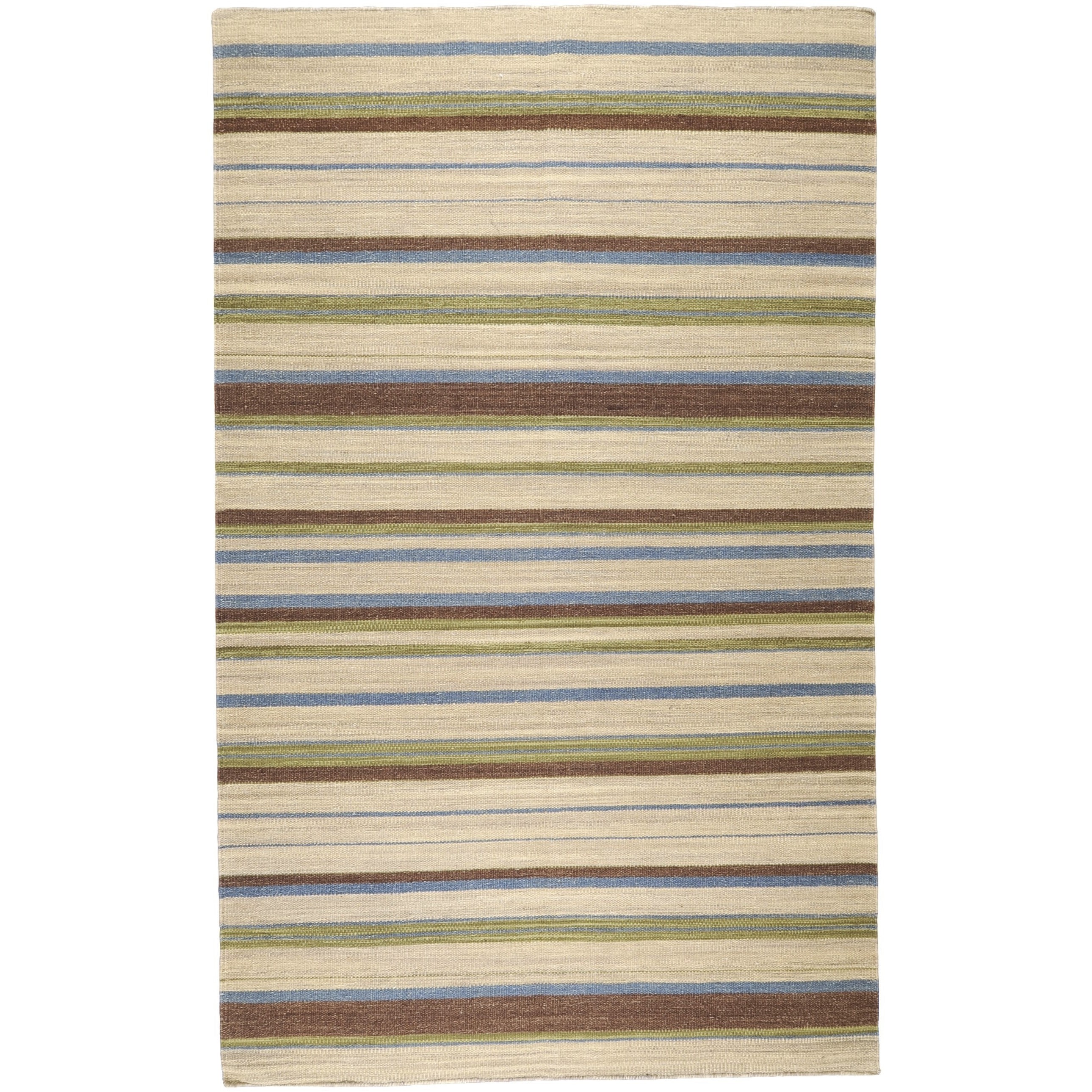 Frontier 36 X 24 inch Taupe, Dark Brown, Grass Green, Navy Rug