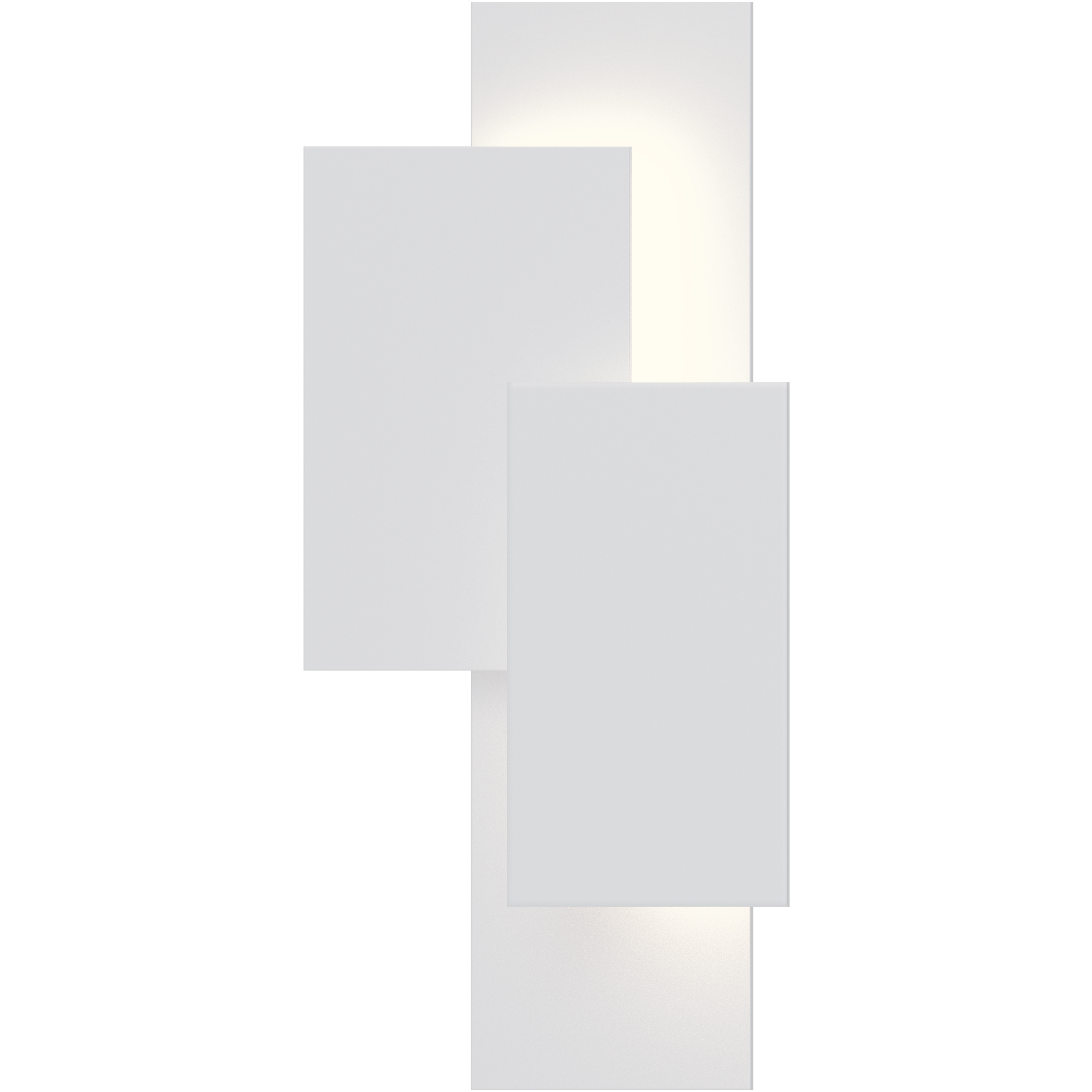 Offset Panels LED 20.75 inch Textured White Indoor-Outdoor Sconce