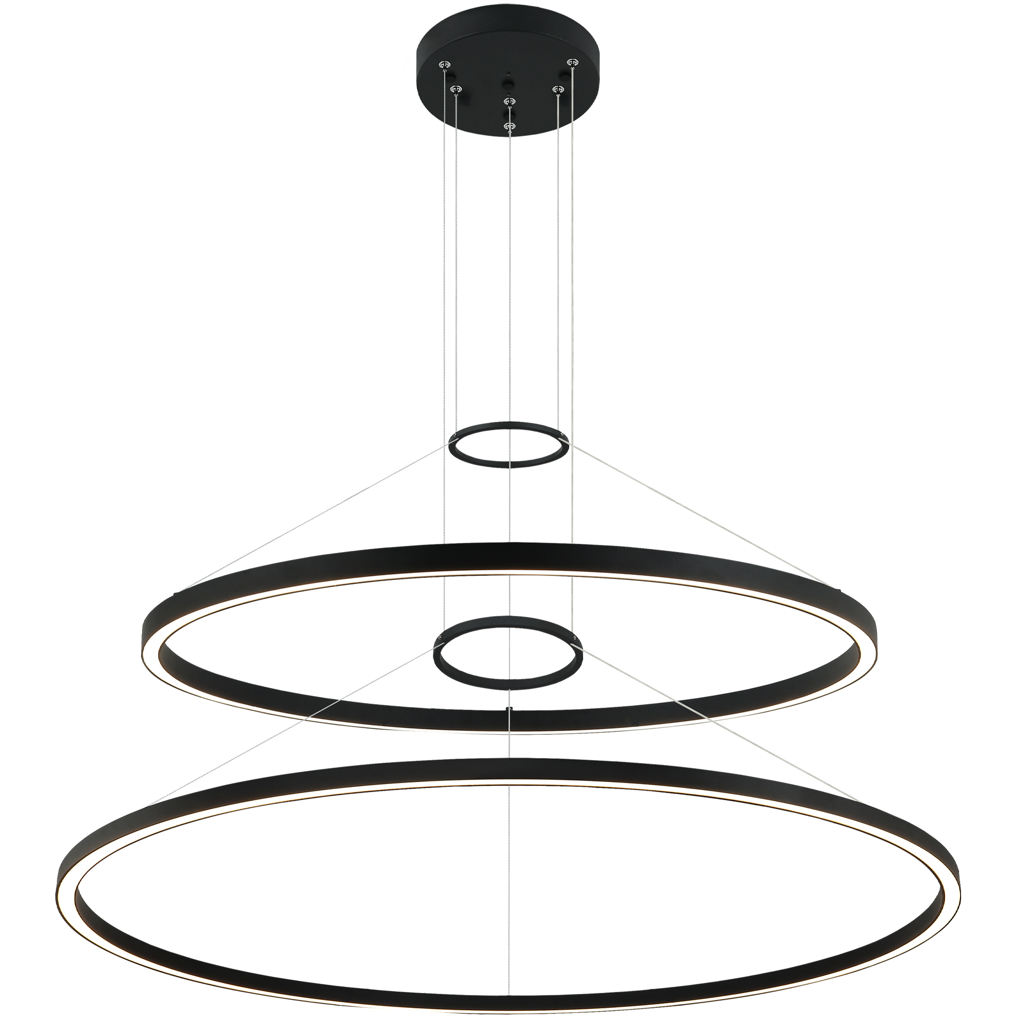 O'hara LED 40 inch Matte Black Chandelier Ceiling Light