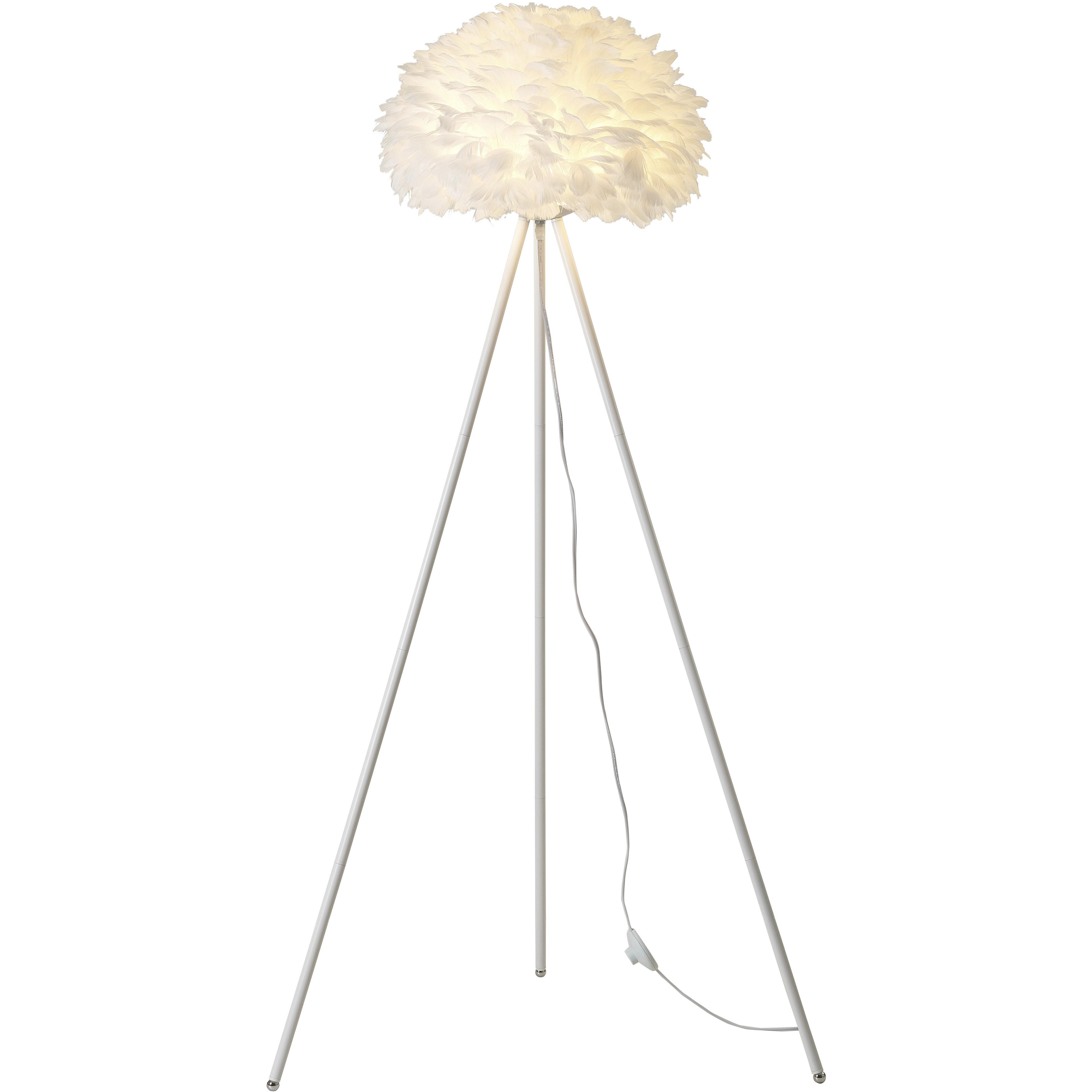 Canada 55 inch 60.00 watt White Floor Lamp Portable Light