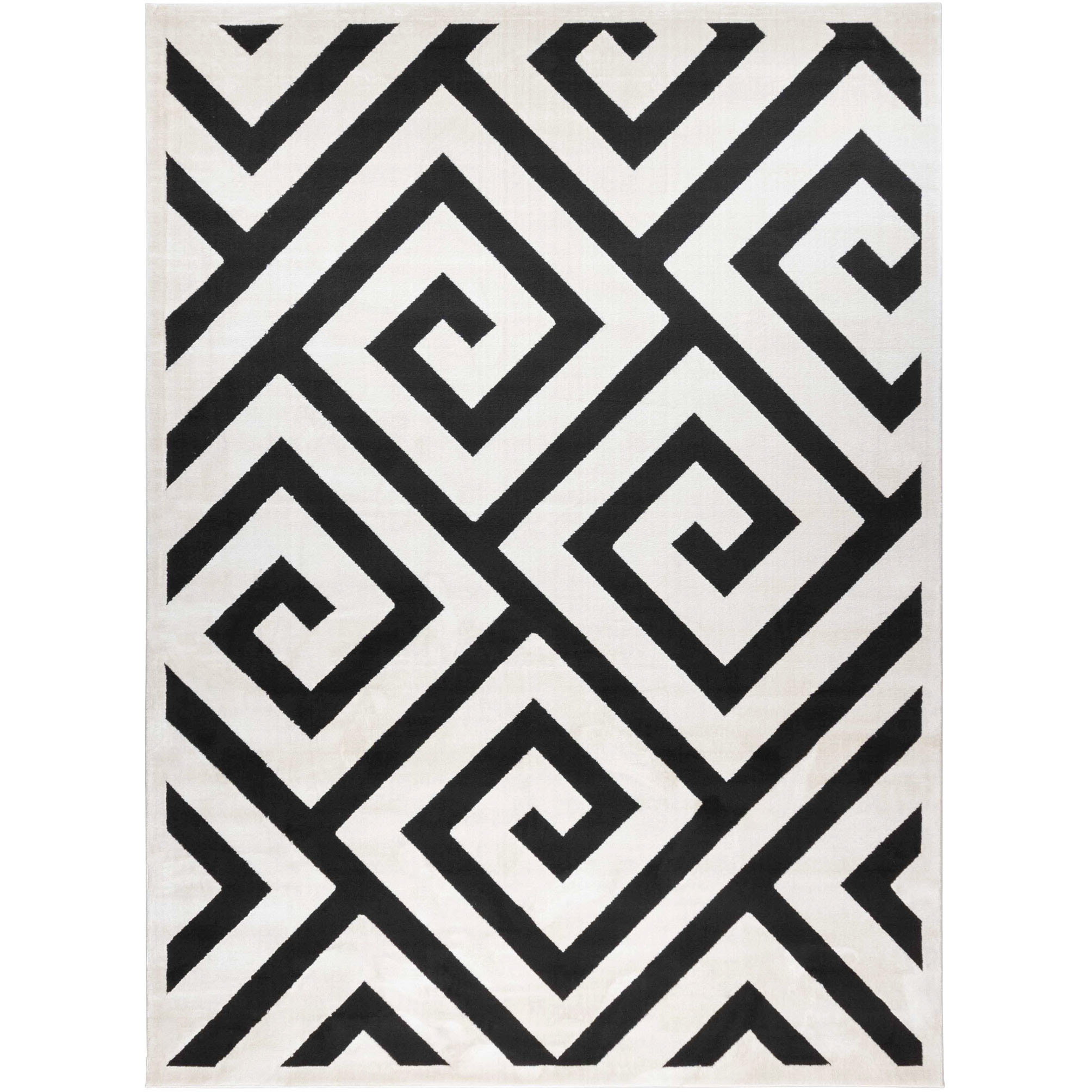 Optika 36 X 24 inch Black/White Rug in 2 x 3