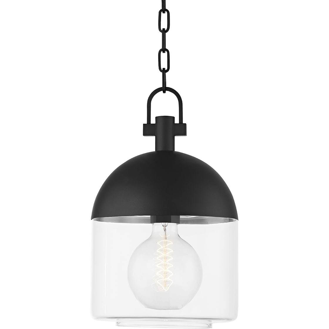 Zephyr 1 Light 9.5 inch Textured Black Outdoor Pendant