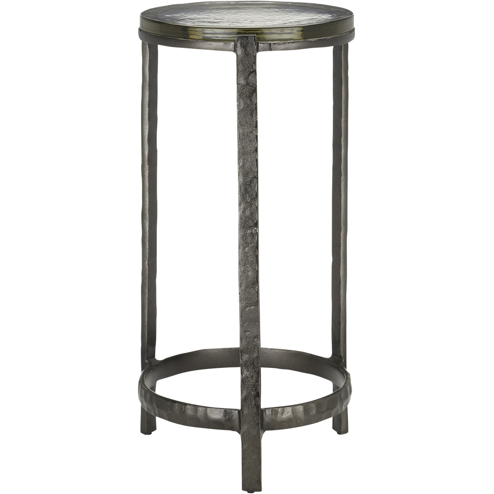 Acea 12 inch Graphite and Clear Drinks Table