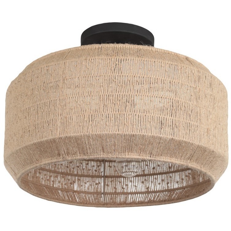 Cebu 4 Light 16 inch Matte Black Semi Flush Mount Ceiling Light