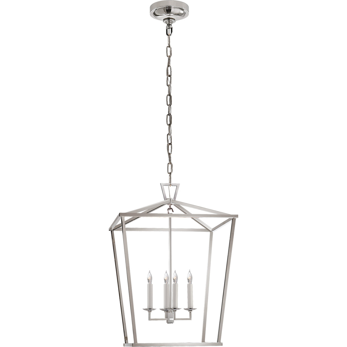 Chapman & Myers Darlana 4 Light 17 inch Polished Nickel Lantern Pendant Ceiling Light, Medium