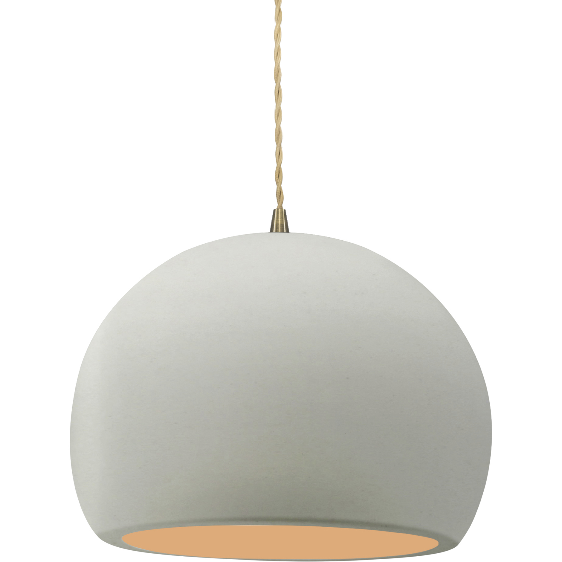 Radiance LED 10 inch Matte White and Champagne Gold and Antique Brass Pendant Ceiling Light