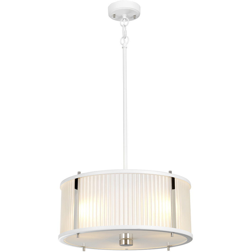 Corona 3 Light 15.75 inch White Pendant Ceiling Light, Convertible to Pendant, Semi-Flush Mount or Flush Mount