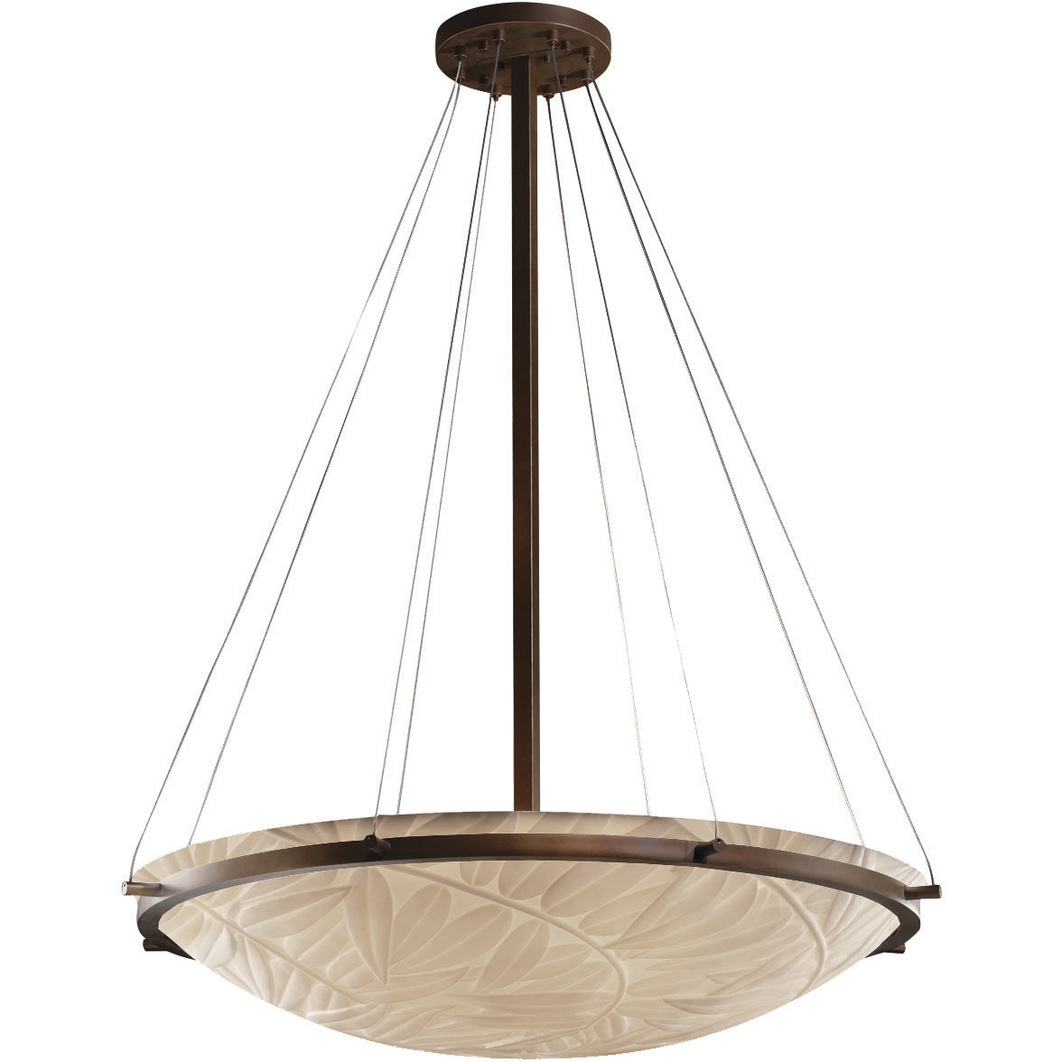 Porcelina 8 Light 39 inch Dark Bronze Pendant Ceiling Light in Waves, Incandescent