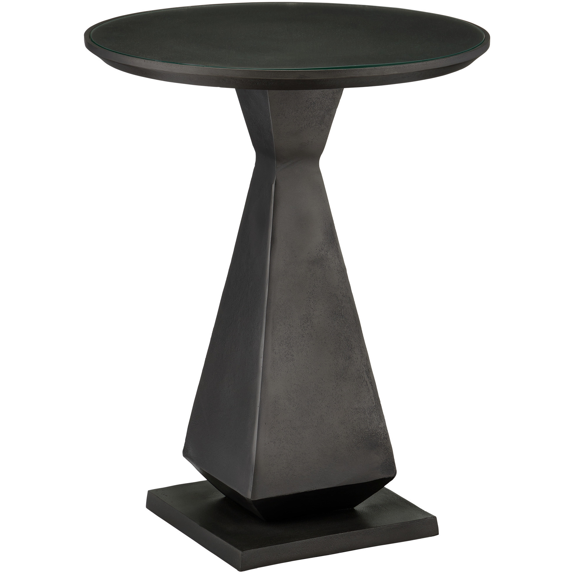 Janil 19.75 inch Graphite and Clear Accent Table