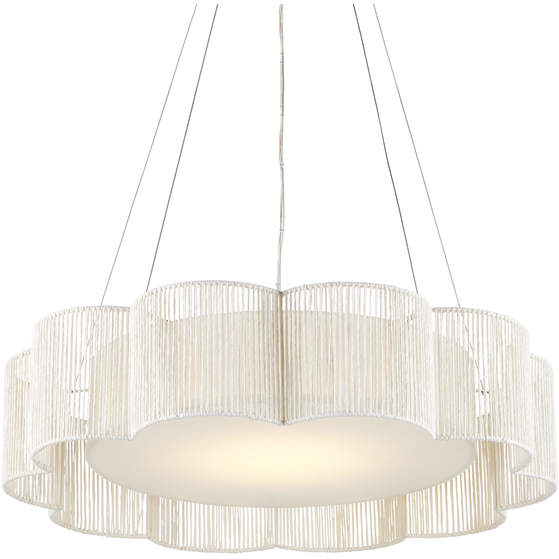 Ancroft LED 32 inch Contemporary Silver Leaf Chandelier Ceiling Light