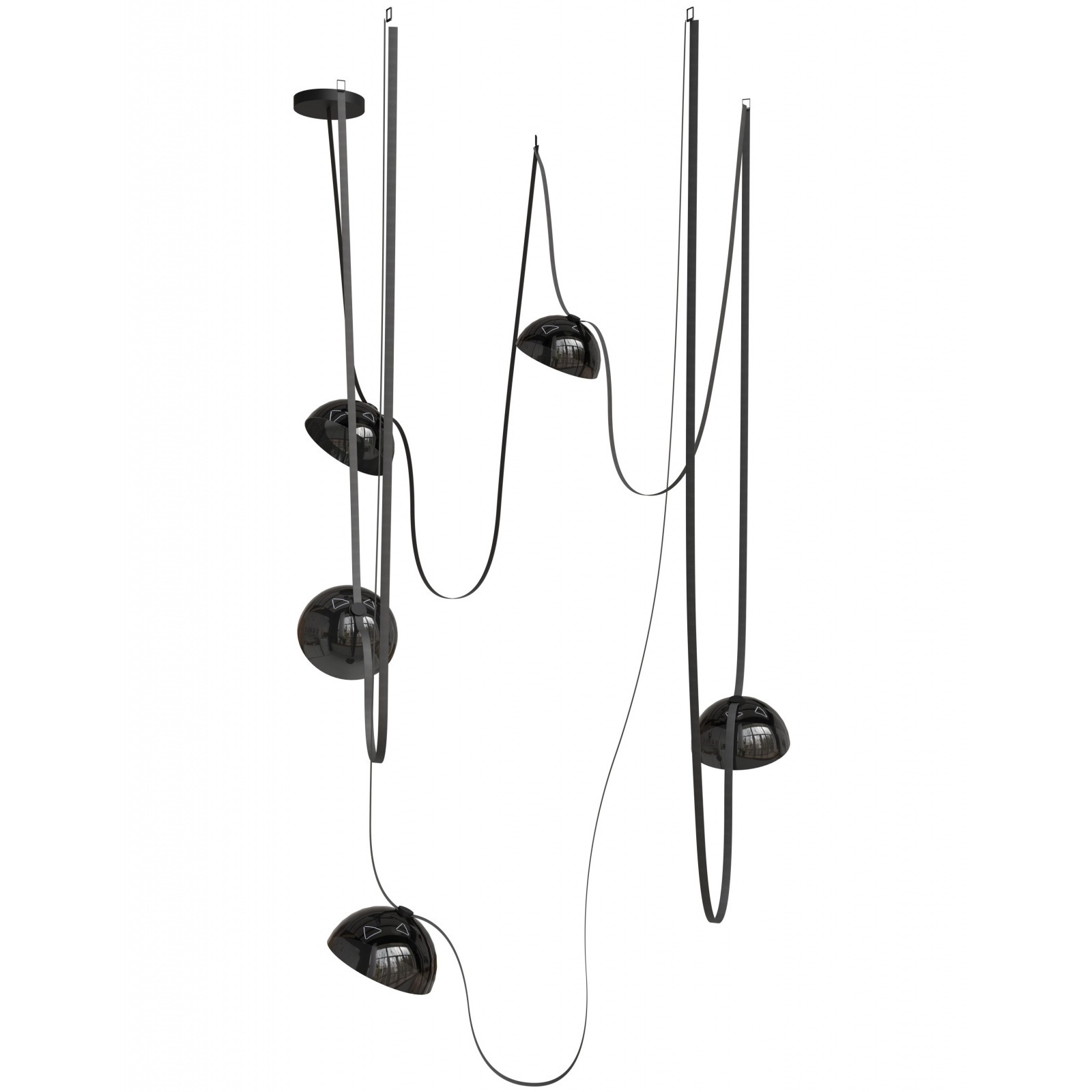 Fremont LED 8.5 inch Black Belt Chandelier Ceiling Light