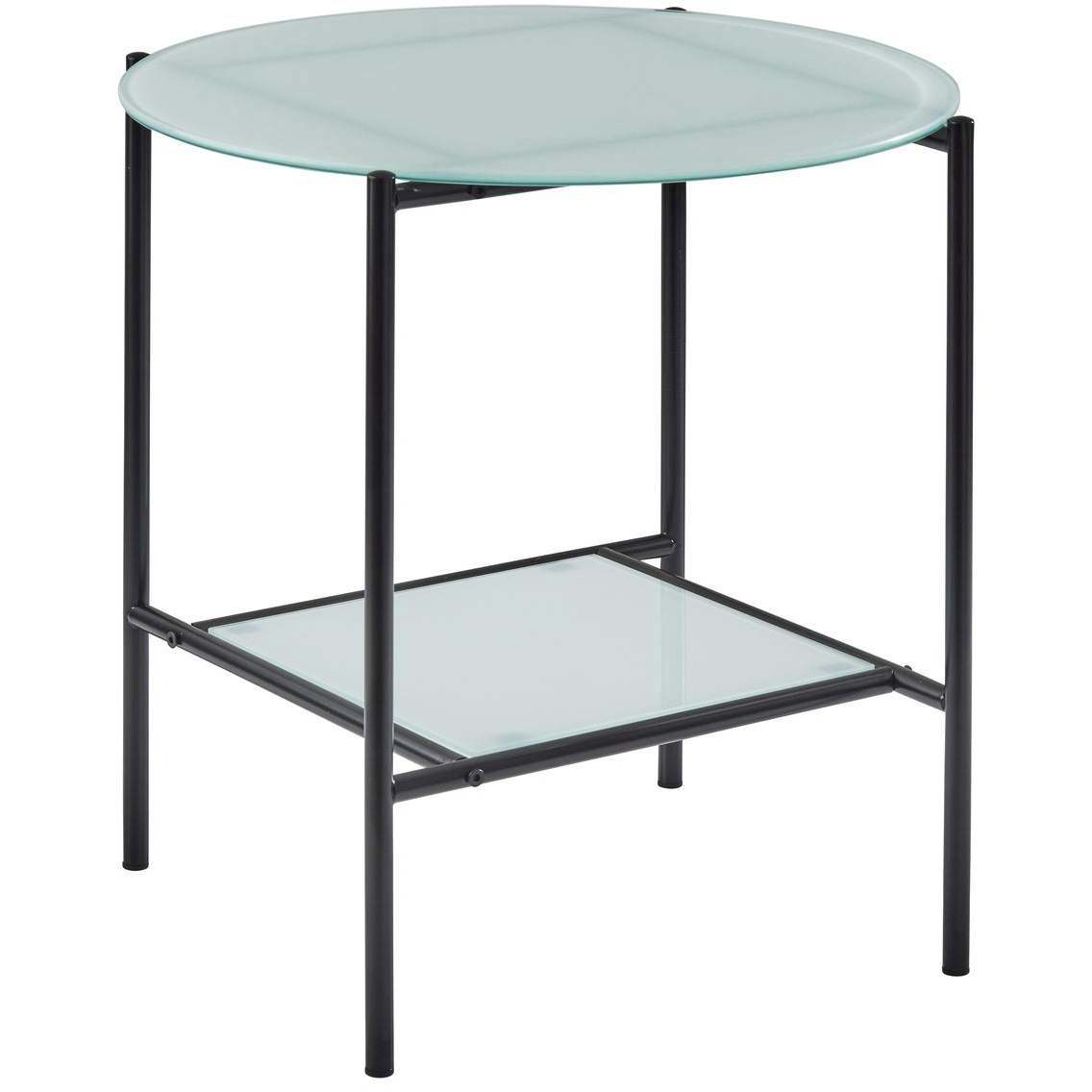 Stephen 21.13 X 19.63 inch Black and White Accent Table