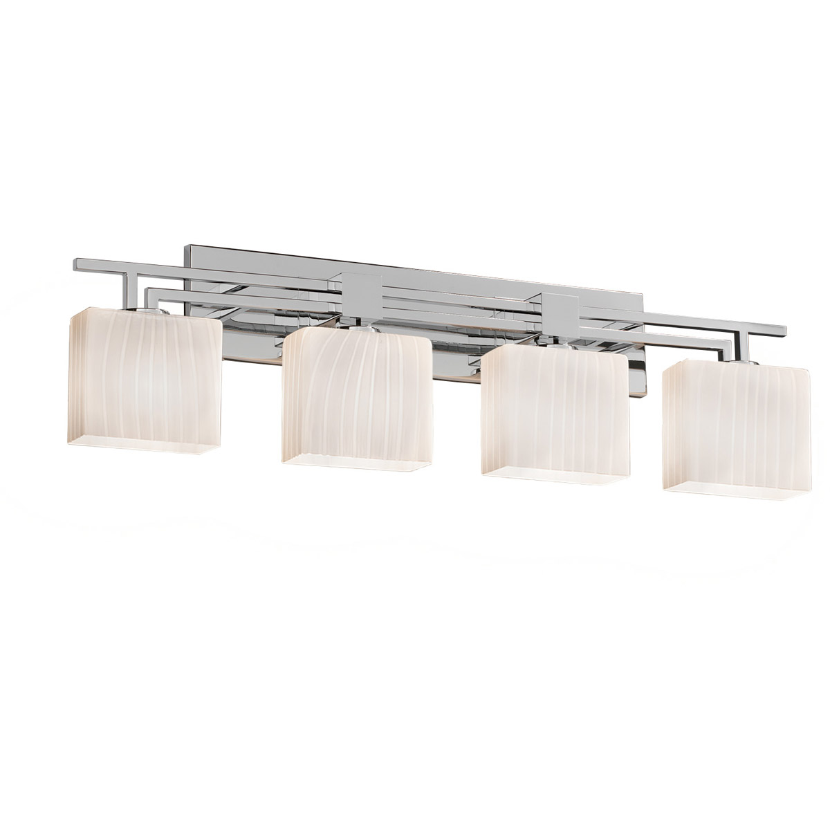 Fusion LED 36 inch Polished Chrome Vanity Light Wall Light in 2800 Lm LED, Rectangle, Ribbon Fusion