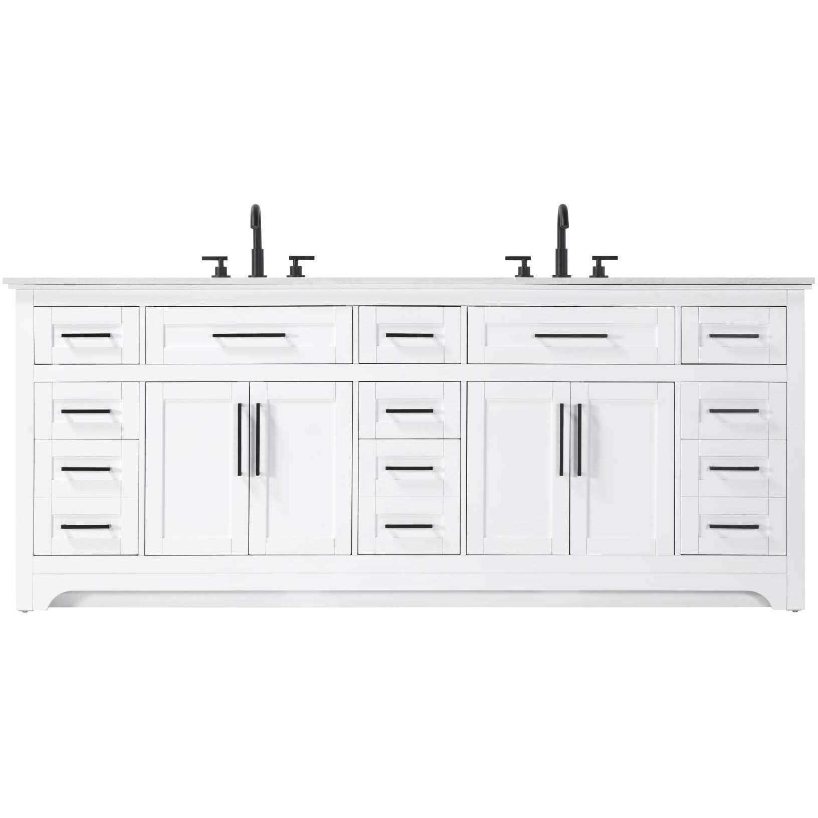 Remington 84 X 35 inch White Bathroom Vanity Cabinet