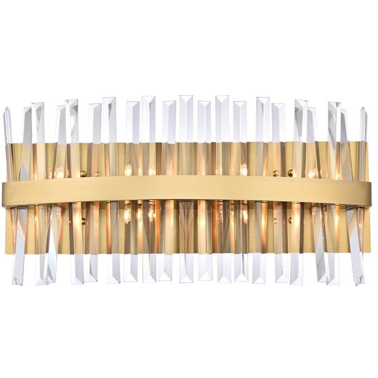 Serephina 8 Light 24 inch Satin Gold Bath Sconce Wall Light