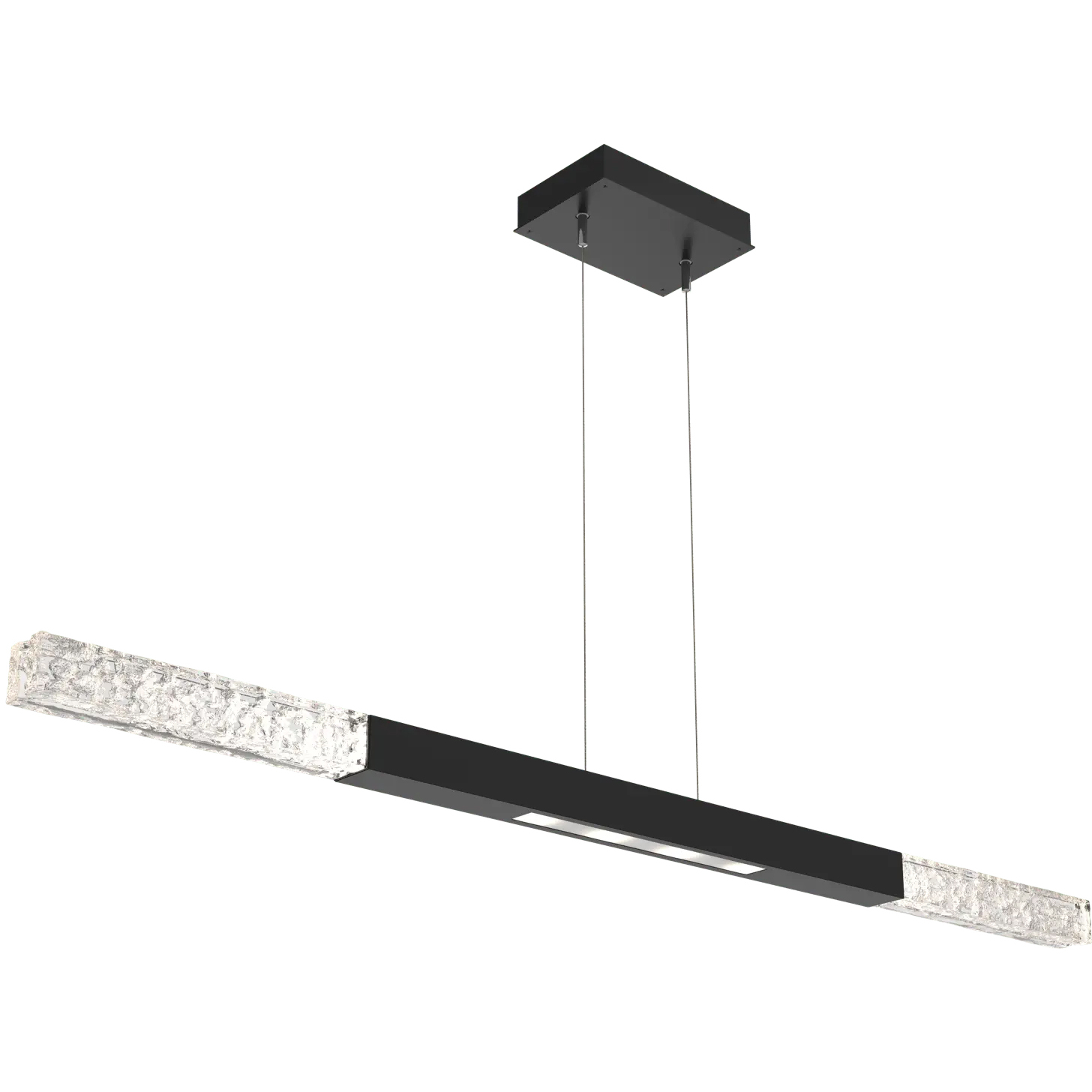 Axis LED 48.1 inch Matte Black Linear Chandelier Ceiling Light, Moda